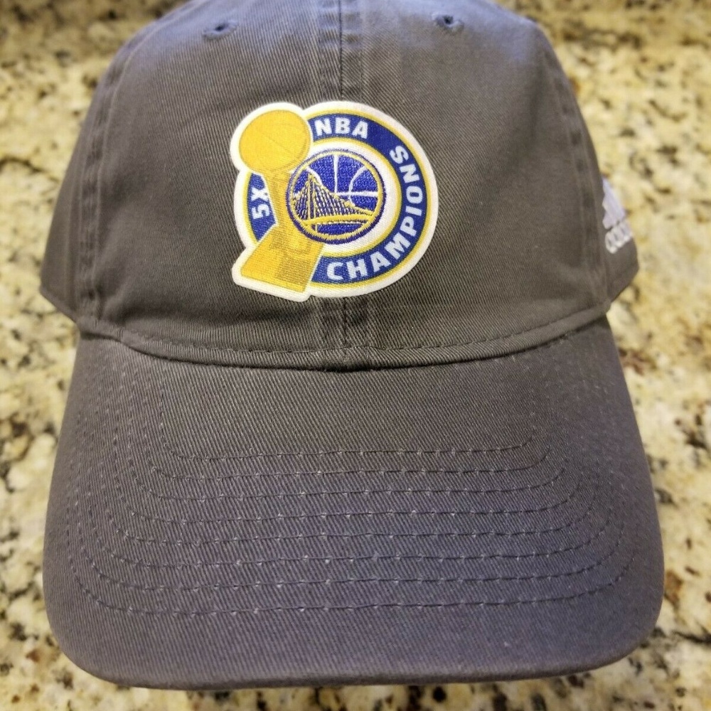 Golden State Warriors 2017 Adidas Championship Hat Grey Classic Dad Cap New